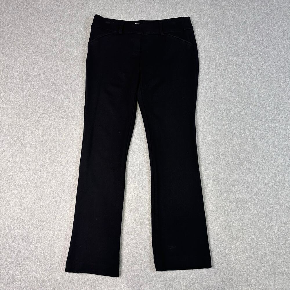 Margaret Slimming Pant Womens S Black Trouser Mid Rise Flare Legs Everyday Wear